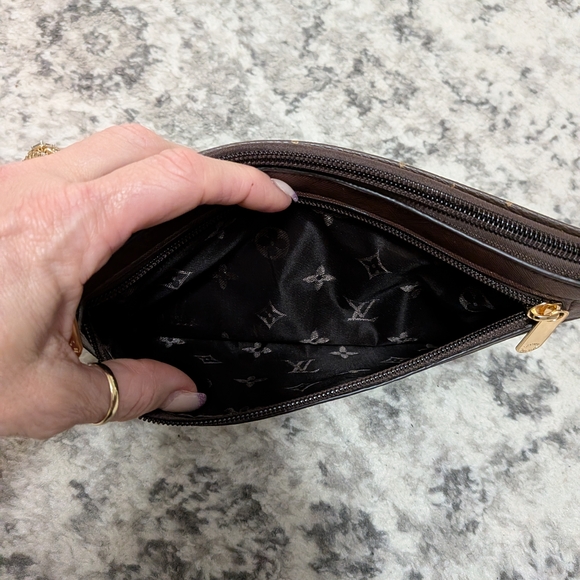 Brown Monogram Womans Clutch - Picture 3 of 6